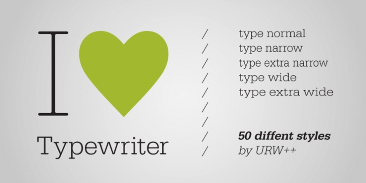 URW Typewriter font preview