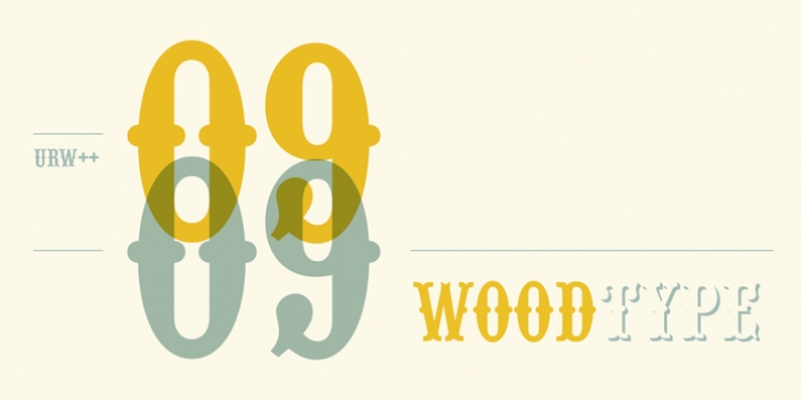 URW Wood Type font preview