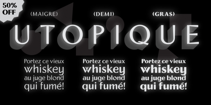 Utopique font preview