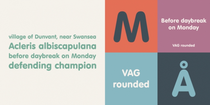 VAG Rounded font preview