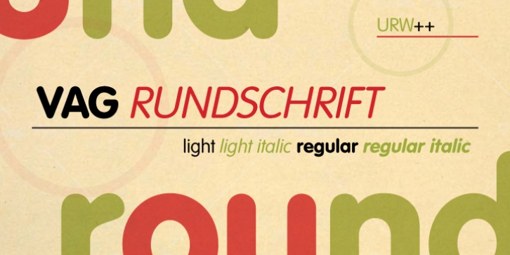 VAG Rundschrift font preview