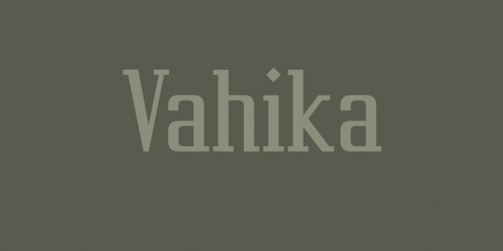 Vahika font preview