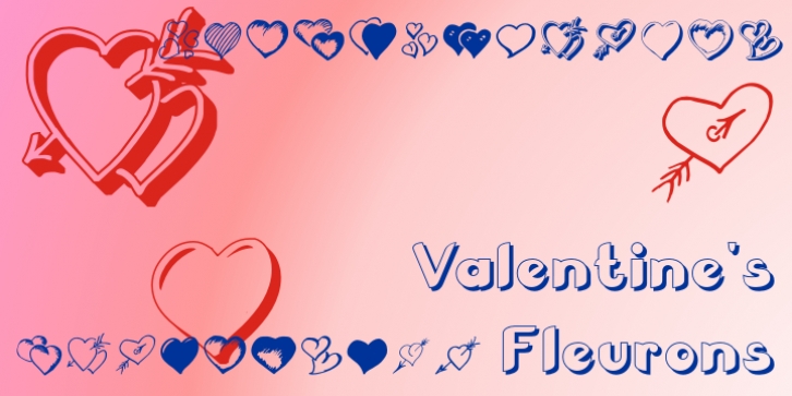 Valentine's Fleurons font preview