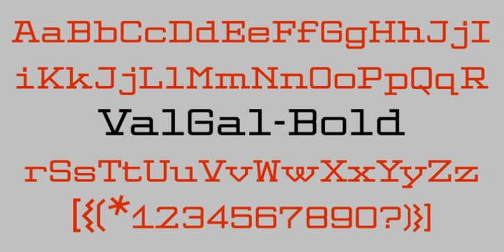 Valgal font preview