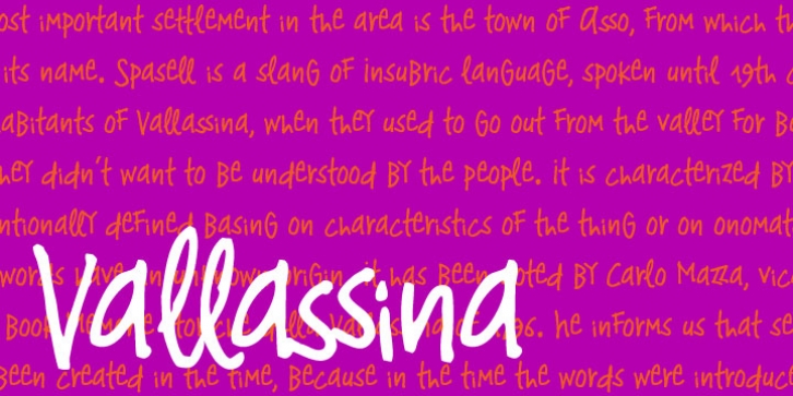 Vallassina font preview