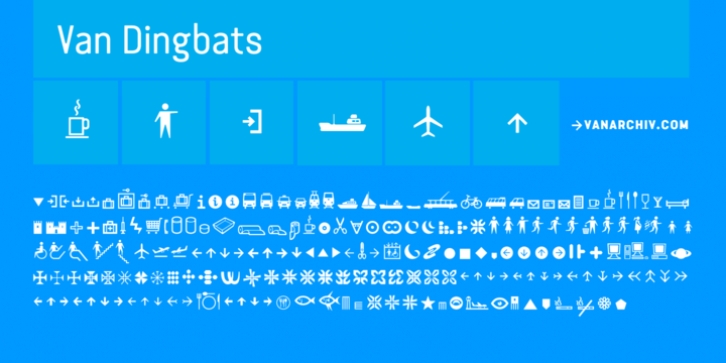 Van Dingbats font preview