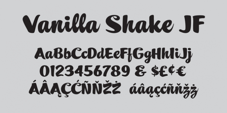 Vanilla Shake JF font preview