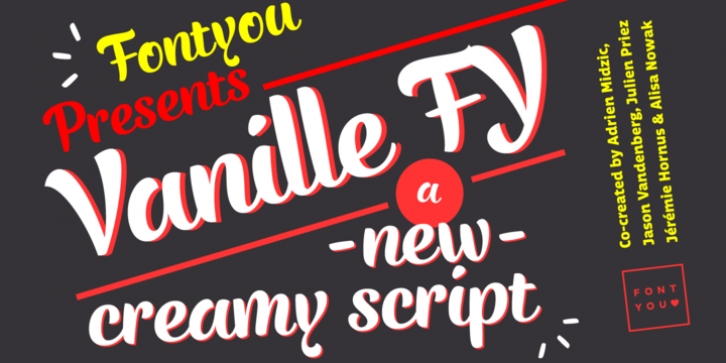 Vanille FY font preview