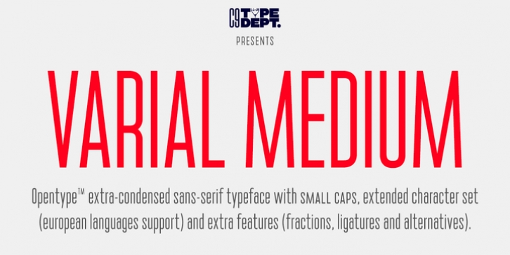 Varial Medium font preview