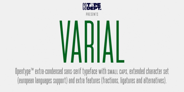 Varial font preview