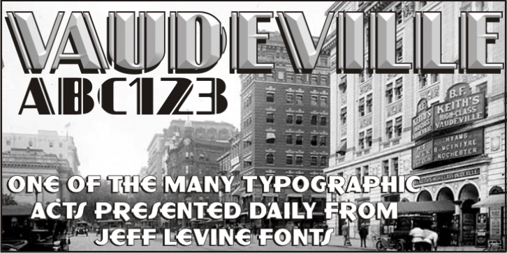 Vaudeville JNL font preview