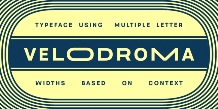 Velodroma font preview