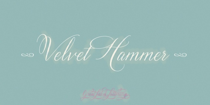 Velvet Hammer font preview