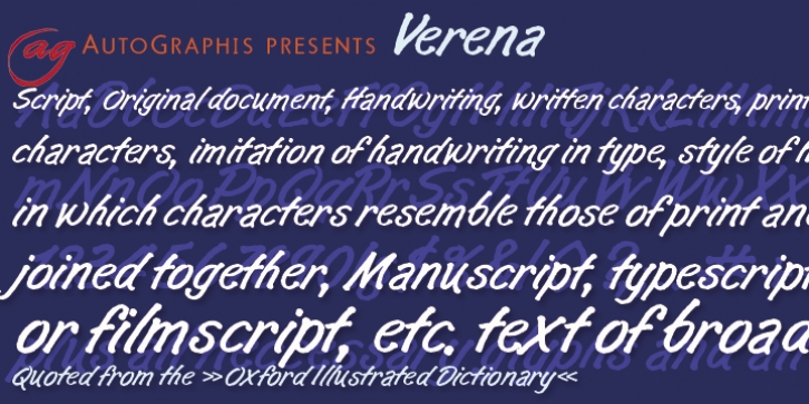 Verena font preview