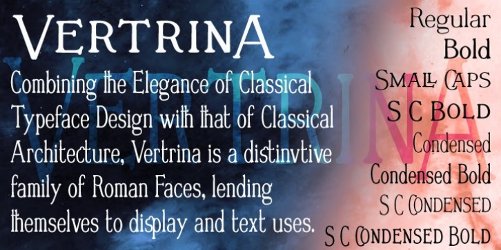 Vertrina font preview