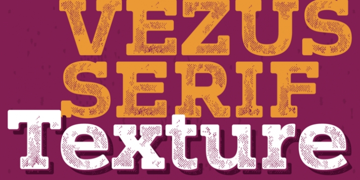 Vezus Serif Texture font preview