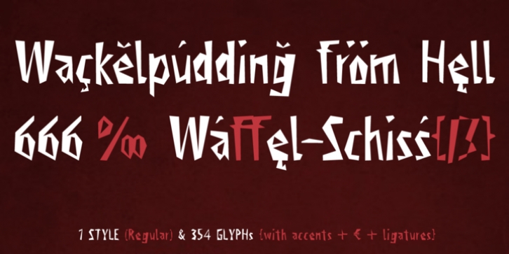 Viktors Littl Creepy Horror font preview