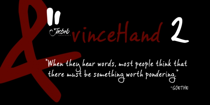 vinceHand II font preview