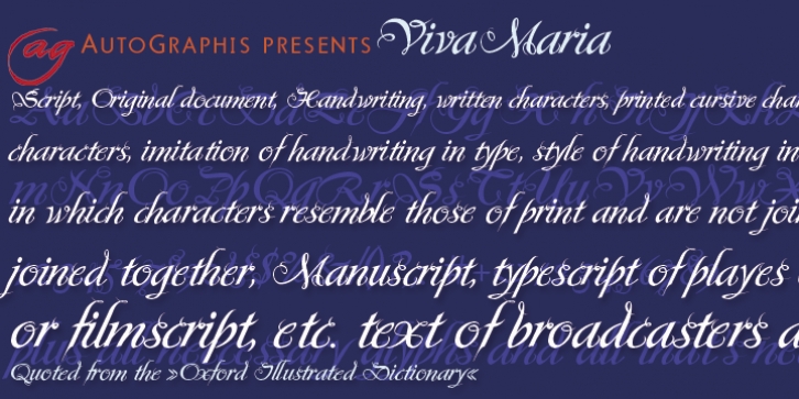 Viva Maria font preview