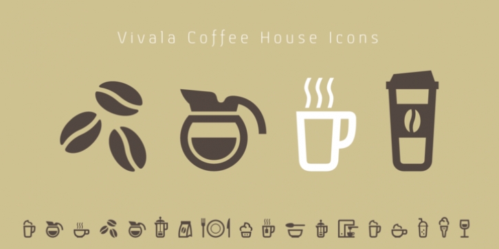 Vivala Coffee House Icons font preview