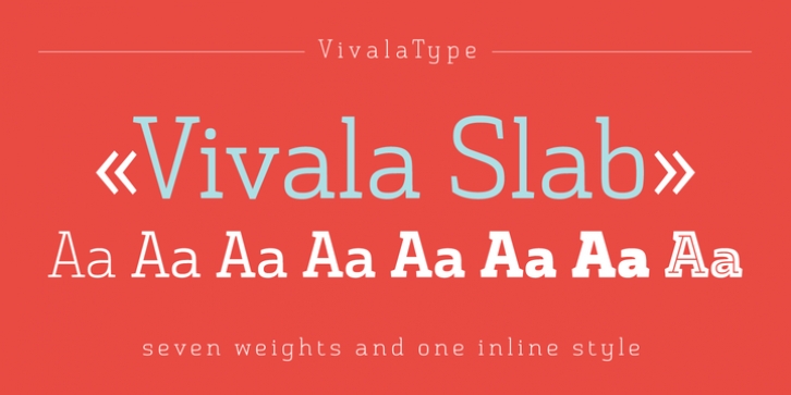Vivala Slab font preview