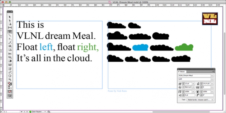 VLNL Dream Meal font preview