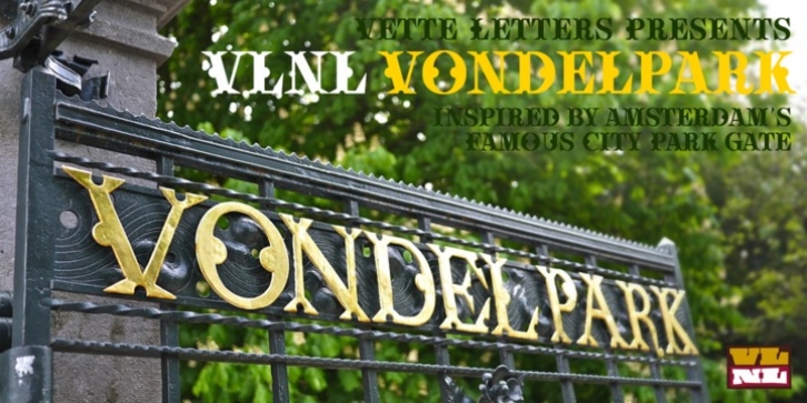 VLNL Vondelpark font preview