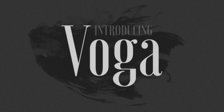 Voga font preview