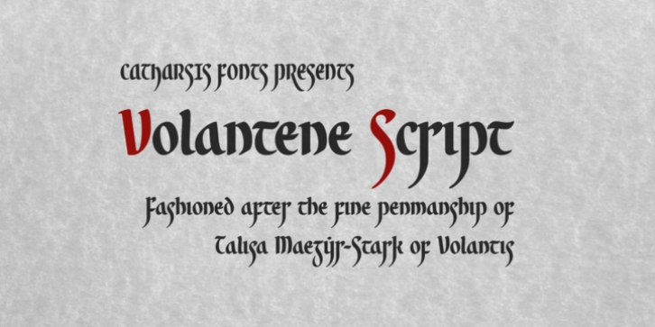 Volantene Script font preview