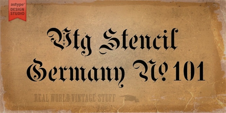 Vtg Stencil Germany No101 font preview