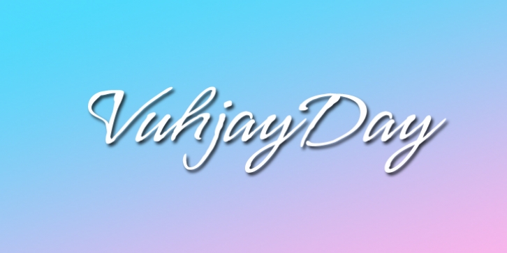 VujahDay font preview