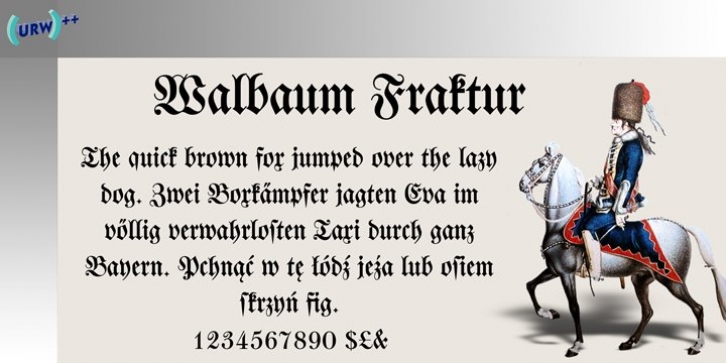 Walbaum Fraktur font preview