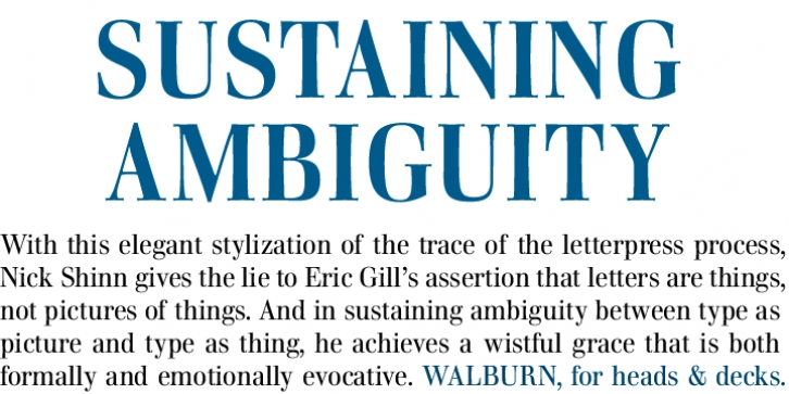 Walburn font preview