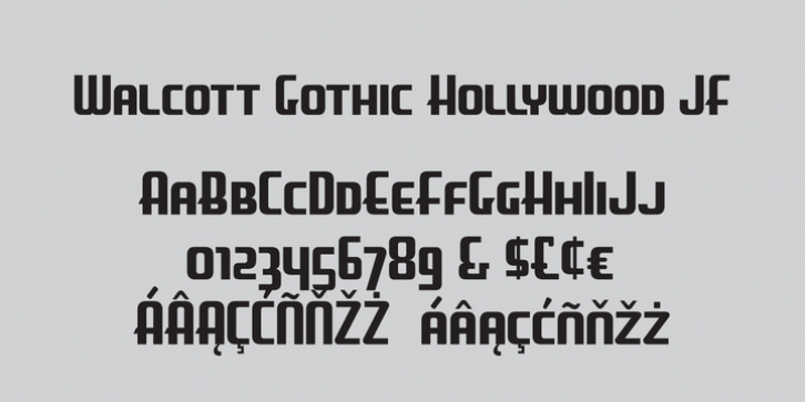 Walcott Gothic JF font preview