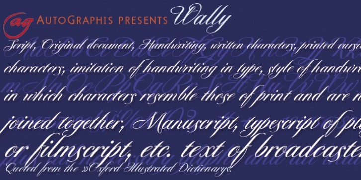 Wally font preview