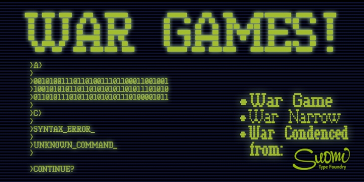 War font preview