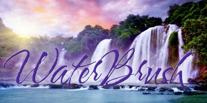 Water Brush font preview