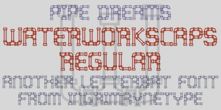 WaterWorksCaps font preview