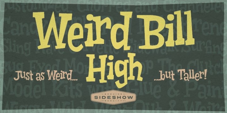 Weird Bill High font preview
