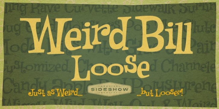 Weird Bill Loose font preview