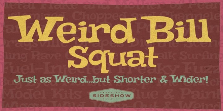 Weird Bill Squat font preview