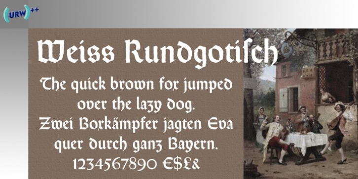 Weiss Rundgotisch font preview