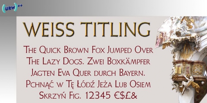 Weiss Titling font preview