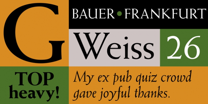 Weiss font preview