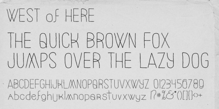 West Of Here font preview