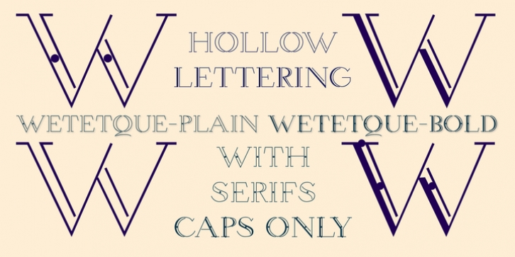 Wetetque font preview