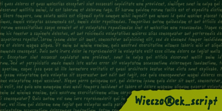 Wieczorek Script font preview