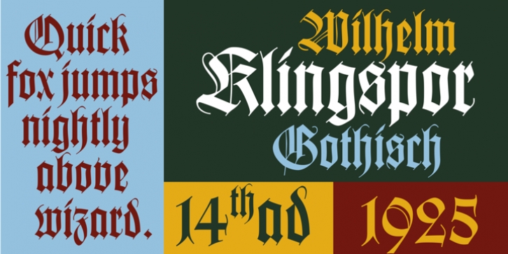 Wilhelm Klingspor Gotisch font preview