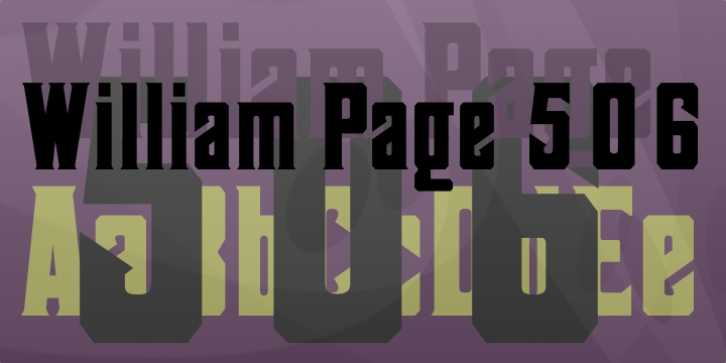 William Page 506 font preview