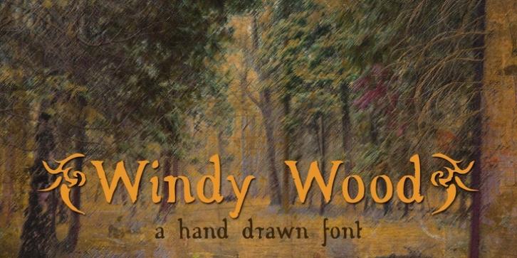 Windy Wood font preview